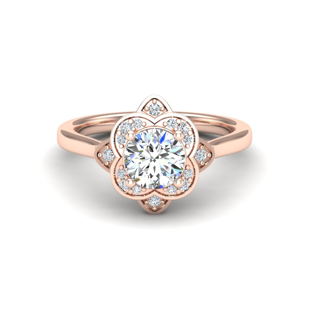 Wren Halo Engagement Ring